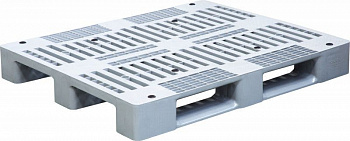 Паллет п/э 1200x1000х150 перфорированный, на 3-х полозьях цв. серый, арт.IR 1210 P