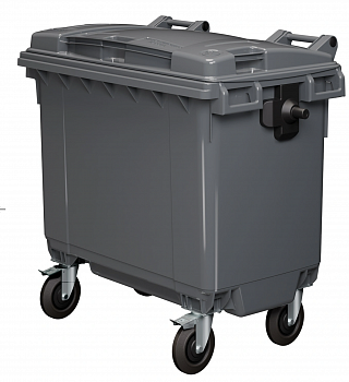 Мусорный контейнер на 4-х колёсах 660 л с крышкой