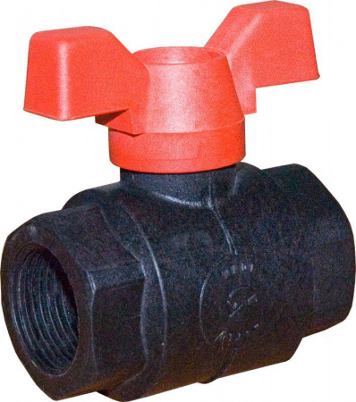 Кран шаровый 1 дюйм с внутренней резьбой (бабочка 1 дюйм), арт.КШ 1" внутренняя резьба