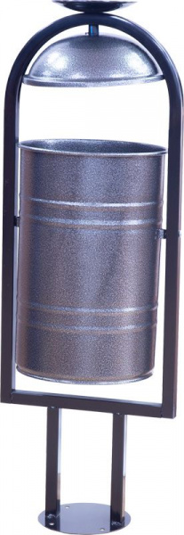 Урна металлическая с пепельницей 1050х370х300 мм серый антик, арт.УСП 30 М