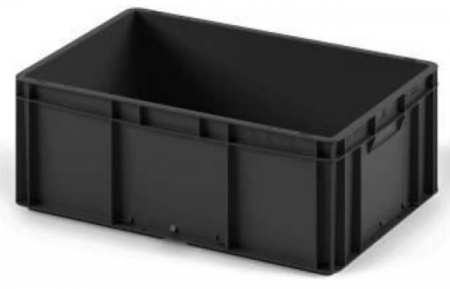 Ящик Евроконтейнер 800х600х320 арт EC-8632.4 закрытые ручки, усиленное дно (черный, 00000055912I) Ящик Евроконтейнер 800х600х320 арт EC-8632.4 закрытые ручки, усиленное дно (черный, 00000055912I)