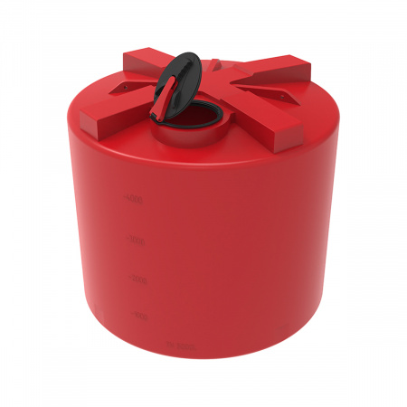 Емкость КАС 5000 TH с откидной крышкой (107.5000.101.000, красный)