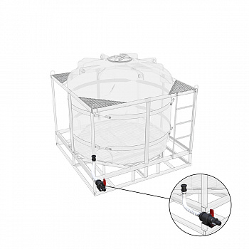 Комплект полного слива с краном G2 на одну емкость TR