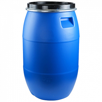 Бочка пластиковая 127 л с крышкой на обруче