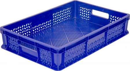Ящик пластмассовый 600х400х120 арт 704.01.01 перфорированный с ручками Ящик пластмассовый 600х400х120 арт 704.01.01 перфорированный с ручками