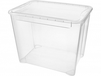 Ящик п/п 555х390х435 70л. "Кристал" цв. прозрачный, арт.crystal 70