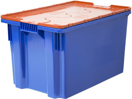 Ящик вкладываемый 600х400х350 арт 603-1 SP (с крышкой) сплошной (18661, синий)