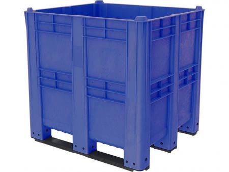 Контейнер большой BoxPallet (бокс паллет) 1300х1150х1250 мм, сплошной на 3 полозьях, арт.10-140-ОА