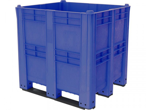 Контейнер большой BoxPallet (бокс паллет) 1300х1150х1250 мм, сплошной на 3 полозьях, арт.10-140-ОА