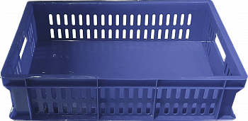 Ящик пластиковый 600х400х150 арт 418-2 перфорированный Ящик пластиковый 600х400х150 арт 418-2 перфорированный