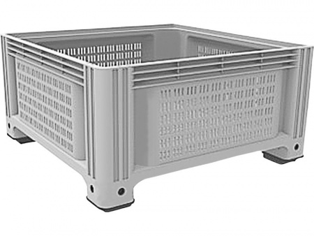 Крупногабаритный пластиковый контейнер D-Box 1130 P, 1130x1130x580 мм, перфорированный на ножках, арт.D-Box 1130 P (580)
