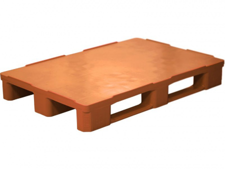 Паллет 1200х800х160 мм (cплошной на 3-х полозьях) гигиенический, арт.IR 1208-3R-G (20234, оранжевый)