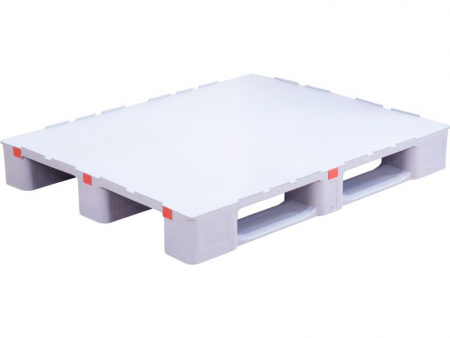 Паллет 1200х1000х155 мм (сплошной усиленный на 3 полозьях) серый, арт.DP 1210-1-1