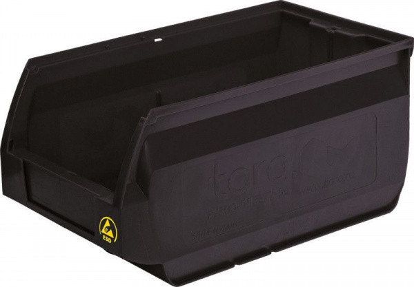 Ящик Napoli 400х230х200 PP, черный антистатичный, арт.5004 ESD