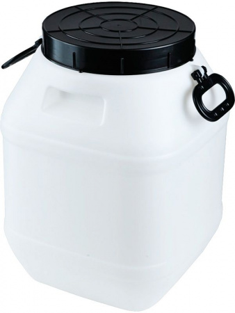 Бочка-бидон пластиковая 30 л квадратная с крышкой без вкладыша