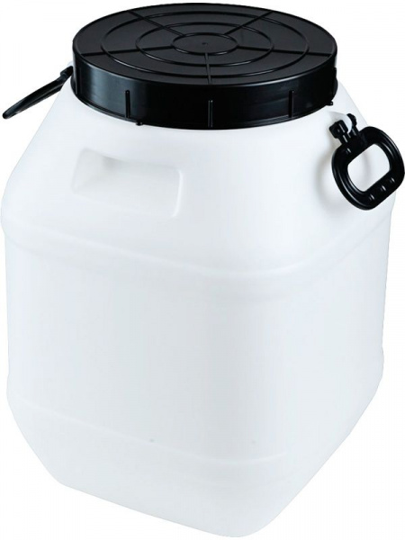 Бочка-бидон пластиковая 30 л квадратная с крышкой без вкладыша