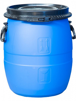 Бочка пластиковая 48 л с крышкой на пластиковом обруче