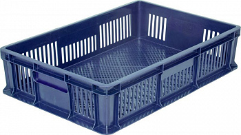 Ящик пластмассовый 600х400х140 арт 705.01.02 перфорированный без ручек Ящик пластмассовый 600х400х140 арт 705.01.02 перфорированный без ручек