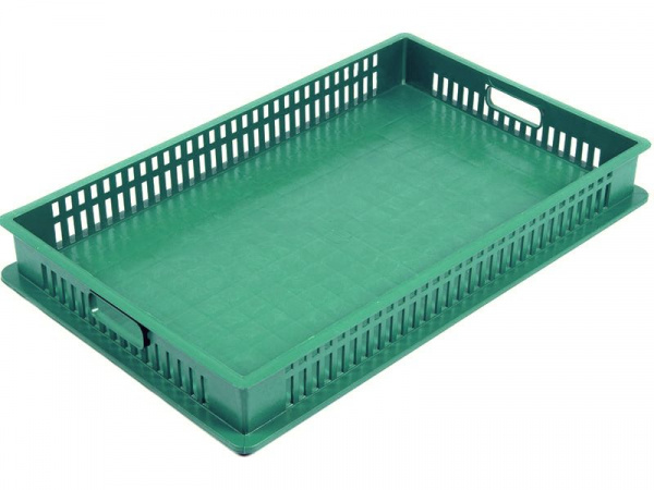 Ящик пластиковый 740х465х95 арт 404-095-01 перфорированный, дно сплошное