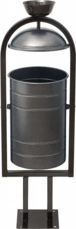 Урна металлическая 1010х330х280 мм серый антик, арт.УСП 20 серая