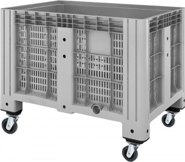 Большой пластиковый контейнер iBOX 1200х800х920 мм, перфорированный (сетчатый) на колесах, 11.602.92.PE.C13 Большой пластиковый контейнер iBOX 1200х800х920 мм, перфорированный (сетчатый) на колесах, 11.602.92.PE.C13