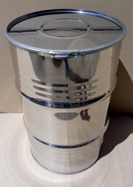 Бочка из нержавейки 214 л со съемной крышкой ГОСТ 13950