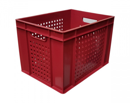 Ящик молочный Фин-Пак 400х300х270 арт 303-01 перфорированный, дно сплошное