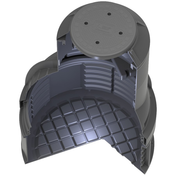 Колодец КС-7 H1800 мм, без пригрузочной камеры, с крышкой D 560 мм