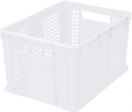 Ящик пластмассовый 400х300х230 арт 703.01.01 перфорированный с ручками (18638, мороз.)