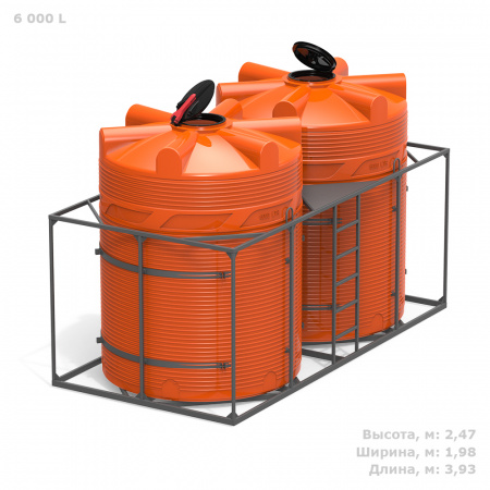 Кассета двойная с емкостями V 6000 КАС (TCVKAC012000Y3, оранжевый)