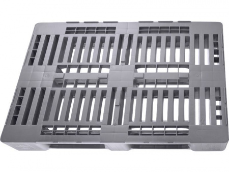 Паллет пластиковый перфорированный 1200х800х160 c бортиком 7 мм, на 3 полозьях, арт.CR EURO H1