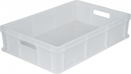 Ящик пластмассовый 600х400х140 арт 705.03.01 сплошной с ручками (16406, натуральный)