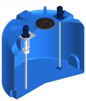 Емкость TR 4500 под плотность 1,5 с лопастной мешалкой и насосом МАГНА 13