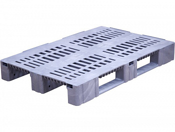 Паллет п/э 1200х800х150 перфорированный (версия 2), на 3-х полозьях, арт.TR 1208-3