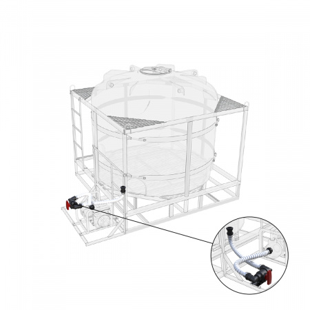 Комплект полного слива для мотопомпы G2 на одну емкость TR