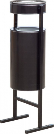Урна уличная с пепельницей 36 литров черный, арт.СЛП-300 черный