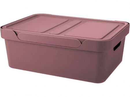 Ящик п/п Luxe 380х276х140 12л  для хранения с крышкой, арт.Luxe 12 (22814, коричневый)