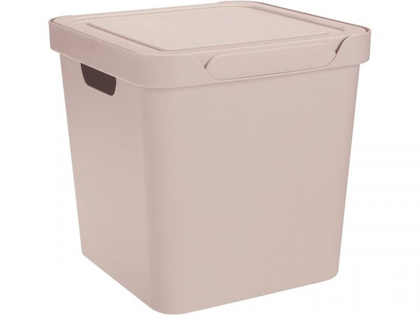 Ящик п/п LUXE 286х286х286 18л  для хранения с крышкой, арт.Luxe 18-2