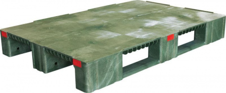 Паллет 1200х800х150 мм (усиленный сплошной на 3-х полозьях), арт.TR 1208-1-1 (09983, зеленый) Паллет 1200х800х150 мм (усиленный сплошной на 3-х полозьях), арт.TR 1208-1-1 (09983, зеленый)