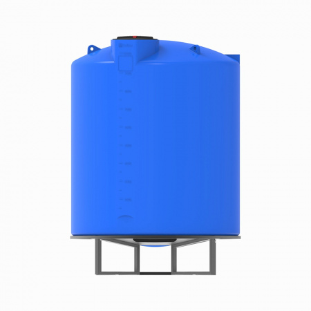 Емкость цилиндрическая TOR 10000 л на основании для полного слива