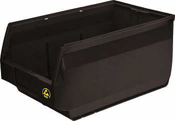 Ящик Venezia 500х310х250 PP, черный антистатичный, арт.5006 ESD