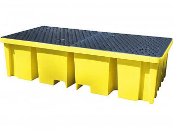 Емкость для отходов для 2х еврокубов с решеткой, арт.ПдО К2 с решеткой