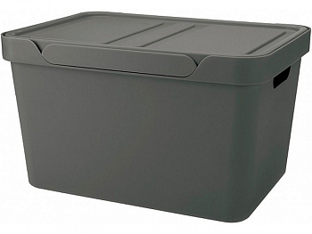 Ящик п/п LUXE 380х276х220 18л  для хранения с крышкой, арт.Luxe 18