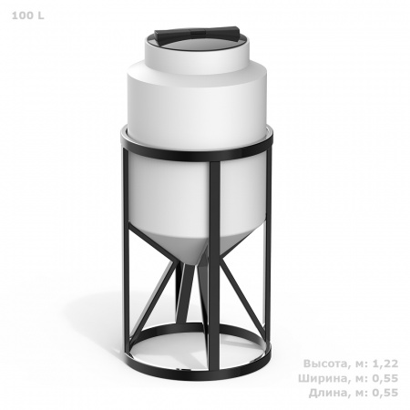 К 100 литров с обрешеткой (TK100S4, TK1, белый)