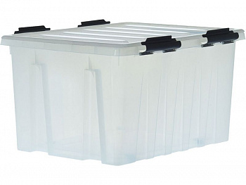 Ящик п/п 740х565х400 мм с крышкой и клипсами, на роликах, арт.Rox Box 120 Ящик п/п 740х565х400 мм с крышкой и клипсами, на роликах, арт.Rox Box 120