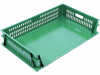 Ящик хлебный 3-х бортный 740х465х145 арт 404-11 перфорированный, дно сплошное Ящик хлебный 3-х бортный 740х465х145 арт 404-11 перфорированный, дно сплошное