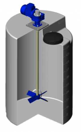 Емкость дозировочная 500 с лопастной мешалкой (171.0501.001.1, белый)