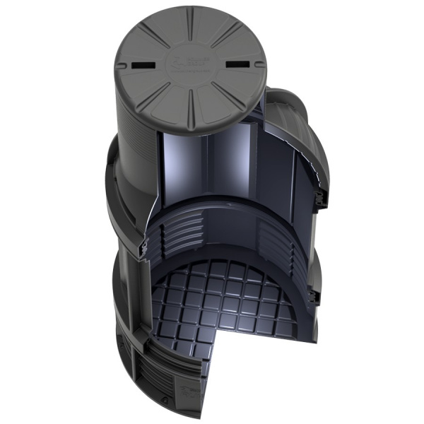 Колодец КС-7 H2770 мм, без пригрузочной камеры, с крышкой D 780 мм