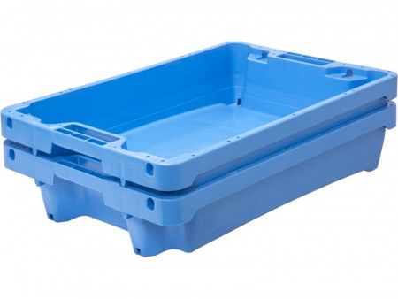 Ящик рыбный 600х400х125 арт Filet box 7-10 blue 83630300 конусный