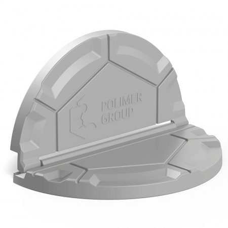 Серая крышка колодца «Роса» (SK156, серый)